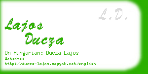 lajos ducza business card